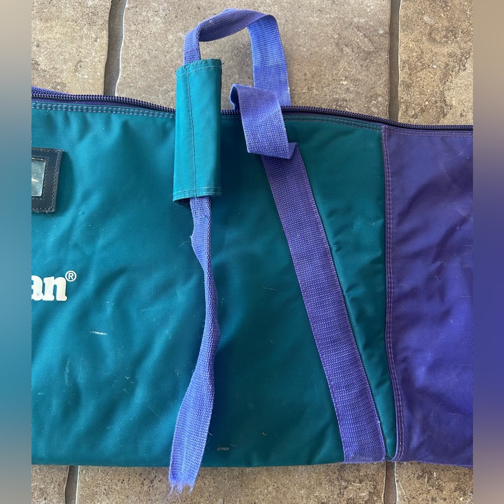 Vintage LL Bean Ski Bag Green Purple 213cm Long - Picture 3 of 13